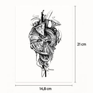 Half tattoo sleeve broken time