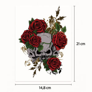 Half tattoo sleeve rose shield