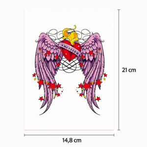 Half tattoo sleeve wings of love