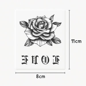 Hand/vinger tattoo classic rose