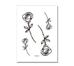 Hand tattoo falling roses