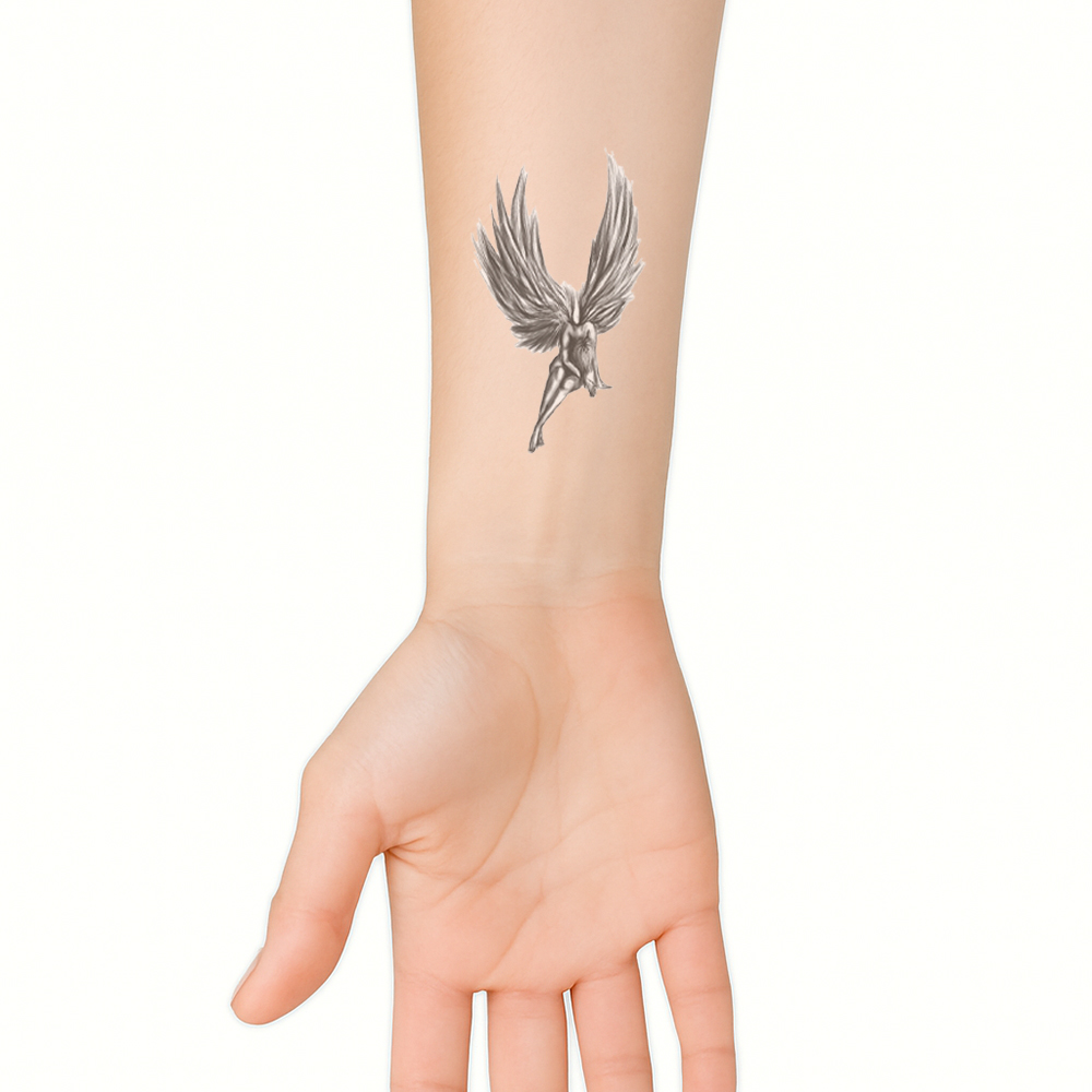 Tattoo seated angel - Afbeelding 2