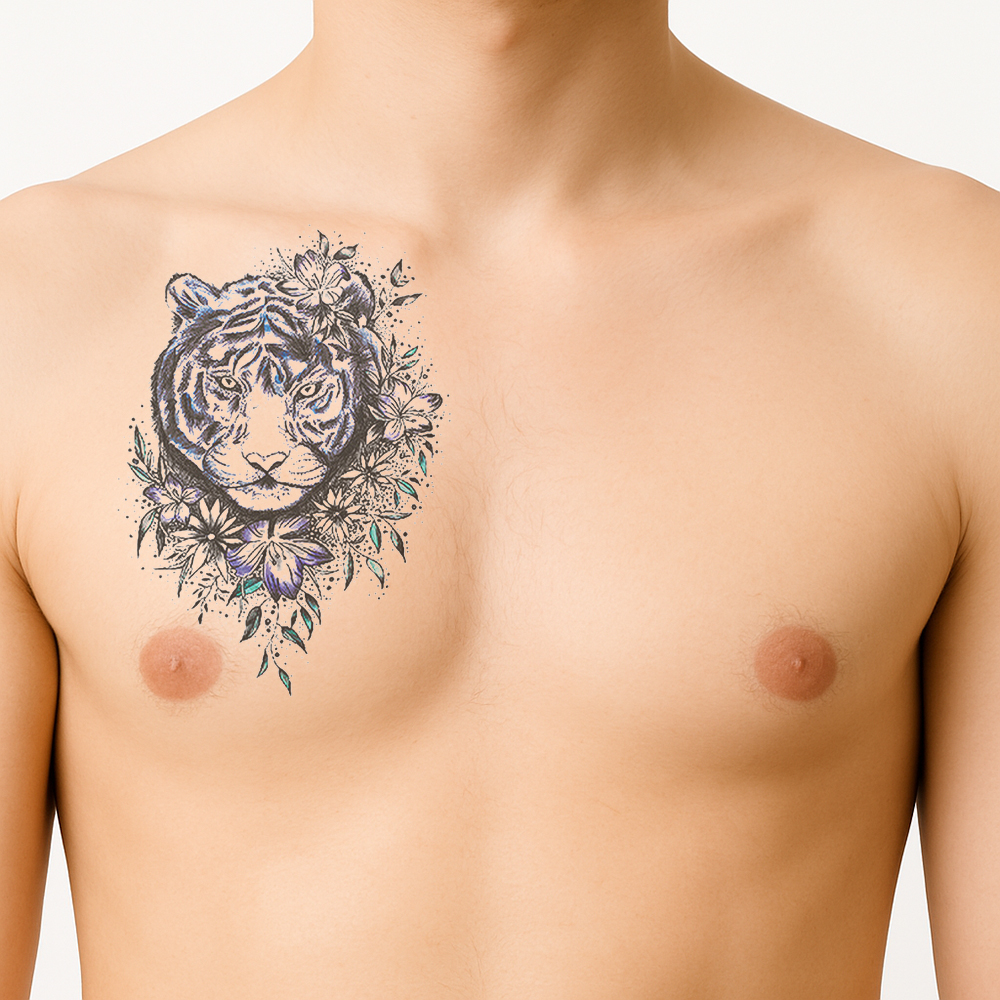 Tattoo rainbow tiger - Afbeelding 2