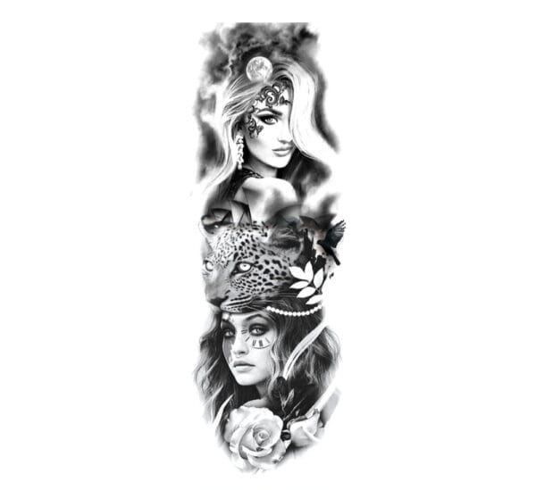 Tattoo sleeve full moon