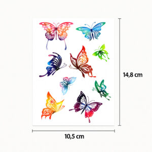 Tattoo colored butterflies